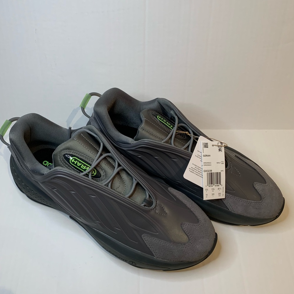 ADIDAS. OZRAH! NWT. ADIPRENE. Grey/ black signal green men’s size 14. W/…‎